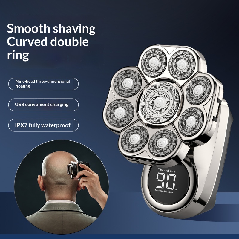 Men'S Grooming Blade - Akumulatorowa golarka elektryczna z 9 ostrzami