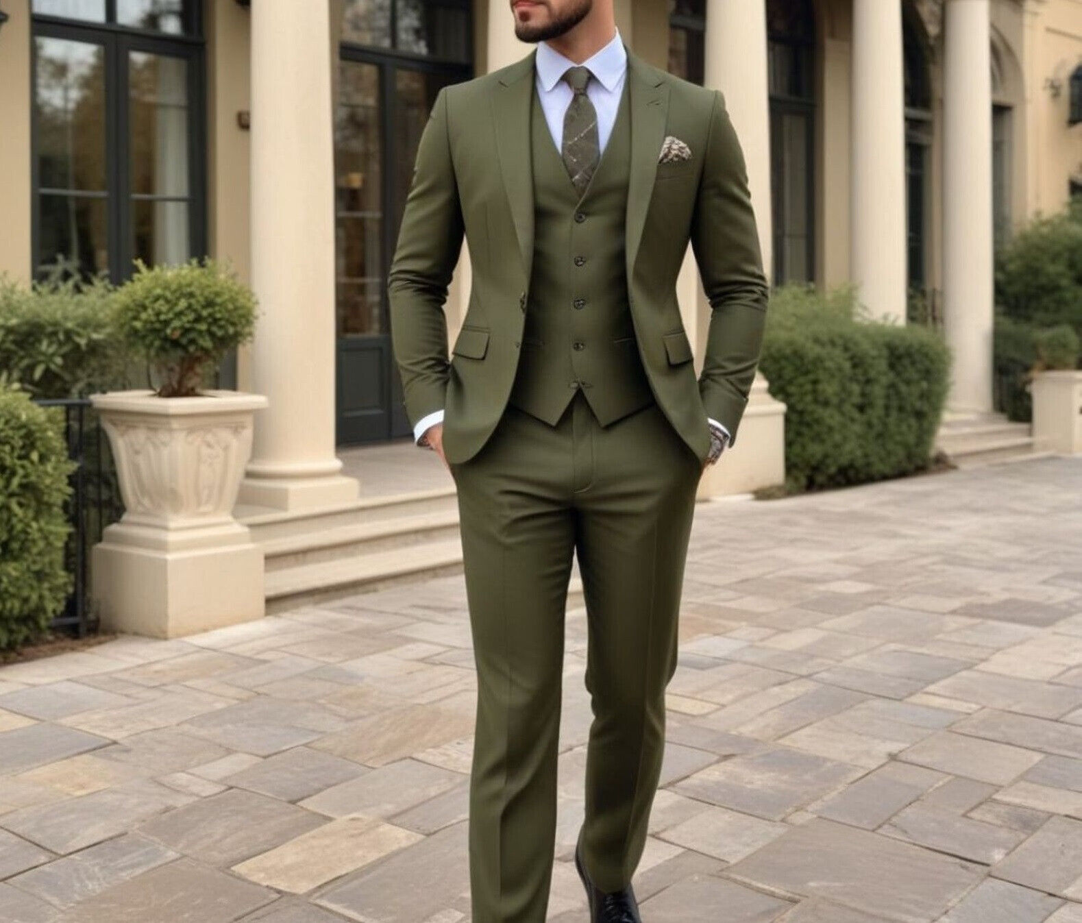 Męski garnitur trzyczęściowy w – Men Grooming Outfit recenzja i cena